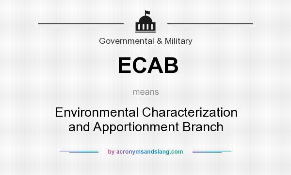 What does ECAB mean? It stands for Environmental Characterization and Apportionment Branch