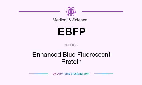 What does EBFP mean? It stands for Enhanced Blue Fluorescent Protein