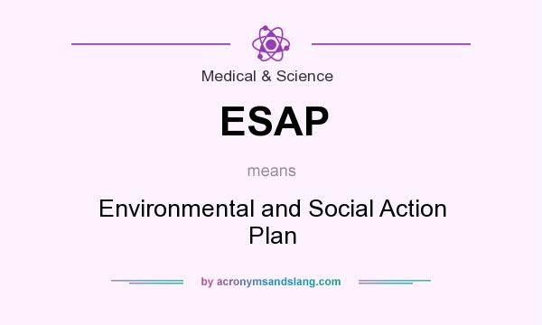 What does ESAP mean? It stands for Environmental and Social Action Plan
