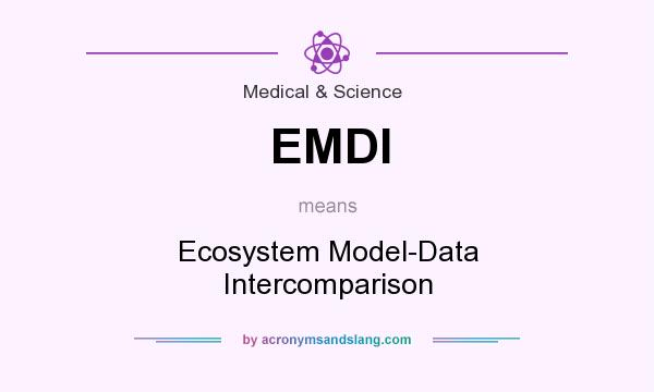 What does EMDI mean? It stands for Ecosystem Model-Data Intercomparison