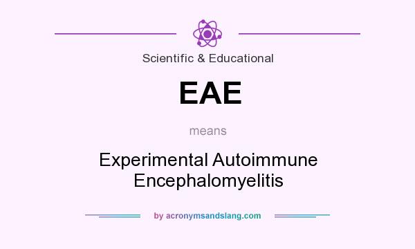 What does EAE mean? It stands for Experimental Autoimmune Encephalomyelitis