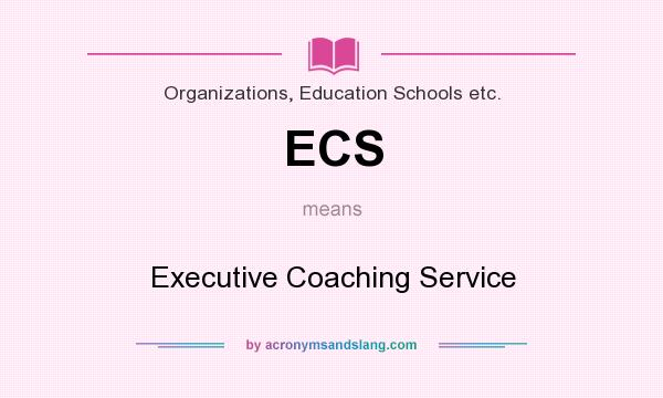 What does ECS mean? It stands for Executive Coaching Service