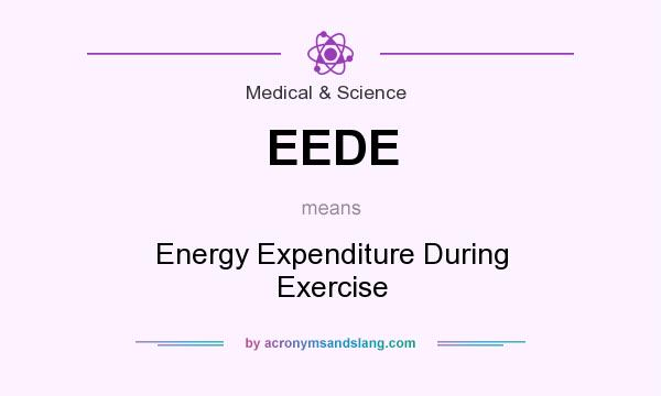 What does EEDE mean? It stands for Energy Expenditure During Exercise