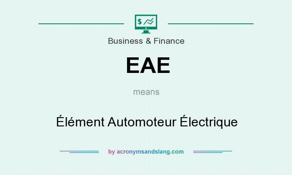 What does EAE mean? It stands for Élément Automoteur Électrique