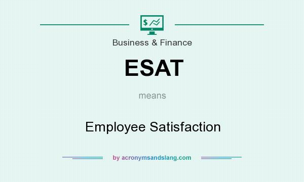 What does ESAT mean? It stands for Employee Satisfaction