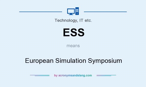 What does ESS mean? It stands for European Simulation Symposium