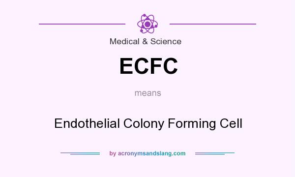 What does ECFC mean? It stands for Endothelial Colony Forming Cell