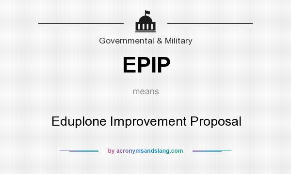 What does EPIP mean? It stands for Eduplone Improvement Proposal