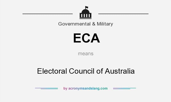 What does ECA mean? It stands for Electoral Council of Australia