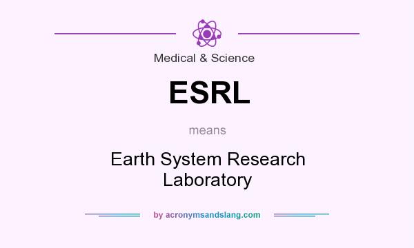 What does ESRL mean? It stands for Earth System Research Laboratory