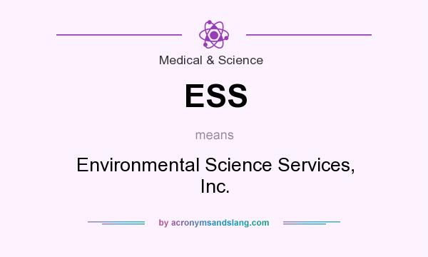 What does ESS mean? It stands for Environmental Science Services, Inc.