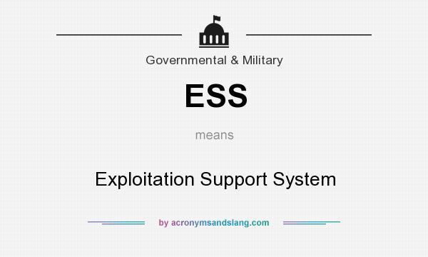 What does ESS mean? It stands for Exploitation Support System
