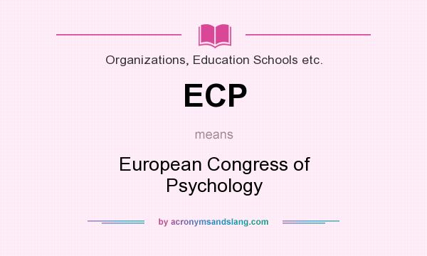 What does ECP mean? It stands for European Congress of Psychology