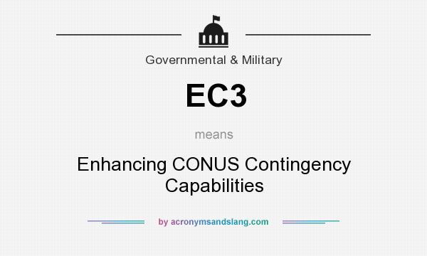 What does EC3 mean? It stands for Enhancing CONUS Contingency Capabilities