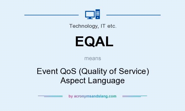 What does EQAL mean? It stands for Event QoS (Quality of Service) Aspect Language