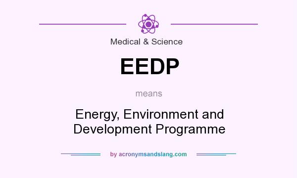What does EEDP mean? It stands for Energy, Environment and Development Programme
