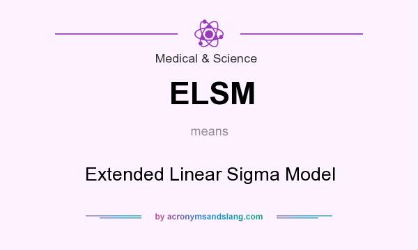What does ELSM mean? It stands for Extended Linear Sigma Model