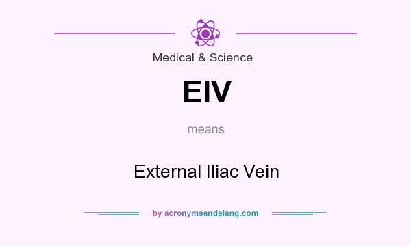 What does EIV mean? It stands for External Iliac Vein