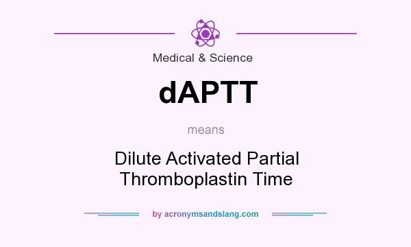 What does dAPTT mean? It stands for Dilute Activated Partial Thromboplastin Time