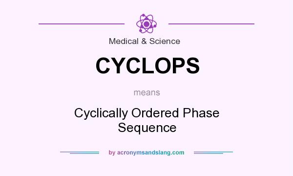 What does CYCLOPS mean? It stands for Cyclically Ordered Phase Sequence