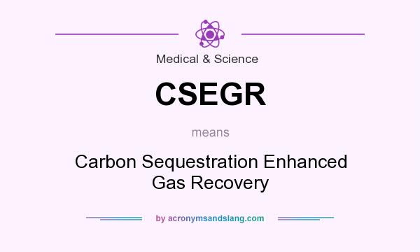 What does CSEGR mean? It stands for Carbon Sequestration Enhanced Gas Recovery