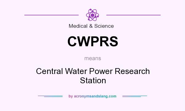 What does CWPRS mean? It stands for Central Water Power Research Station