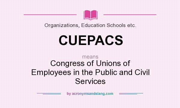 What does CUEPACS mean? It stands for Congress of Unions of Employees in the Public and Civil Services
