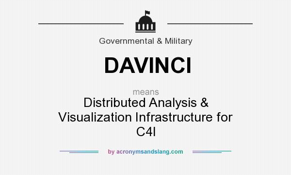 What does DAVINCI mean? It stands for Distributed Analysis & Visualization Infrastructure for C4I