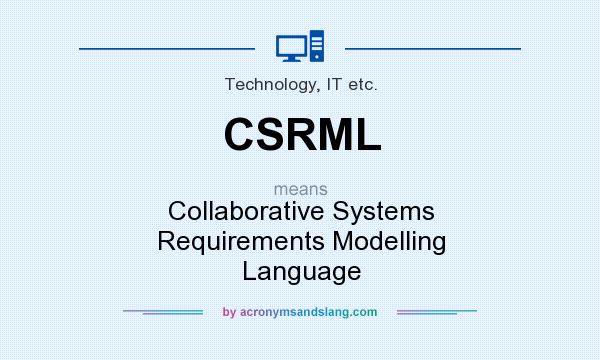 What does CSRML mean? It stands for Collaborative Systems Requirements Modelling Language