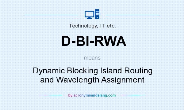 What does D-BI-RWA mean? It stands for Dynamic Blocking Island Routing and Wavelength Assignment