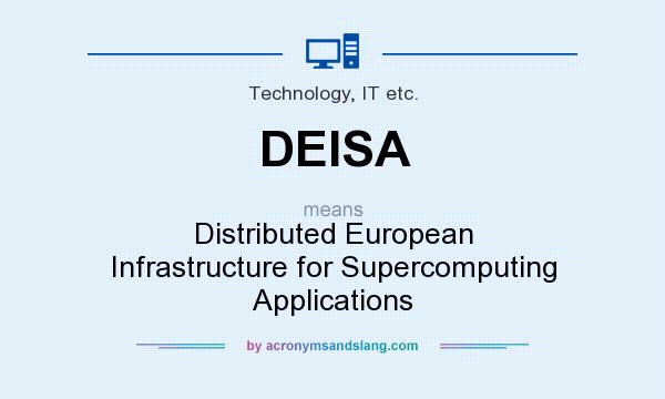 What does DEISA mean? It stands for Distributed European Infrastructure for Supercomputing Applications