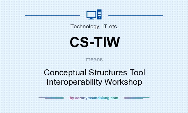 What does CS-TIW mean? It stands for Conceptual Structures Tool Interoperability Workshop