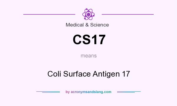 What does CS17 mean? It stands for Coli Surface Antigen 17