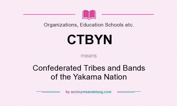 What does CTBYN mean? It stands for Confederated Tribes and Bands of the Yakama Nation
