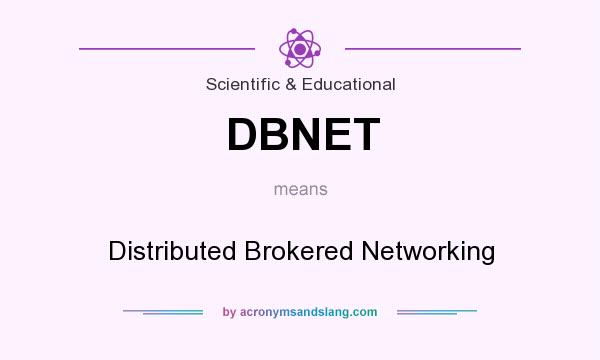 What does DBNET mean? It stands for Distributed Brokered Networking