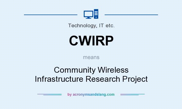 What does CWIRP mean? It stands for Community Wireless Infrastructure Research Project