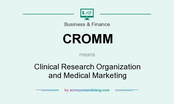 What does CROMM mean? It stands for Clinical Research Organization and Medical Marketing