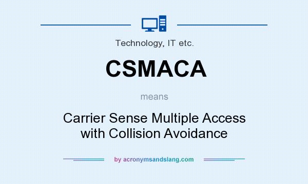 What does CSMACA mean? It stands for Carrier Sense Multiple Access with Collision Avoidance