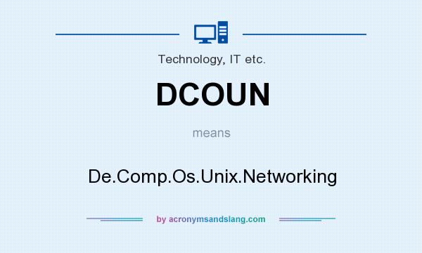 What does DCOUN mean? It stands for De.Comp.Os.Unix.Networking