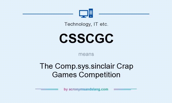 What does CSSCGC mean? It stands for The Comp.sys.sinclair Crap Games Competition