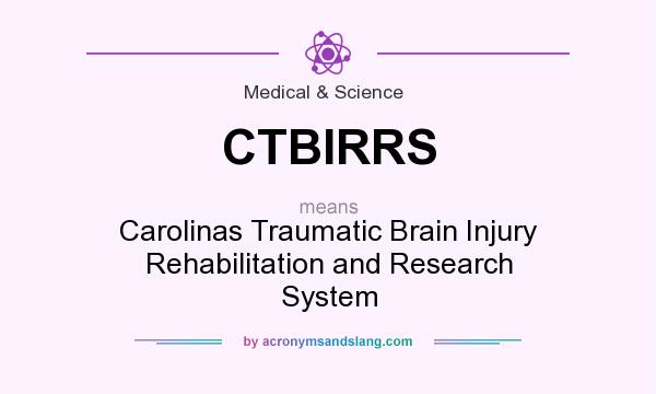 What does CTBIRRS mean? It stands for Carolinas Traumatic Brain Injury Rehabilitation and Research System