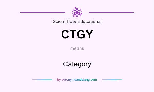 What does CTGY mean? It stands for Category