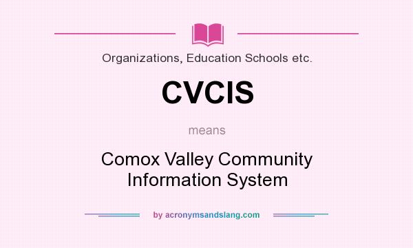 What does CVCIS mean? It stands for Comox Valley Community Information System