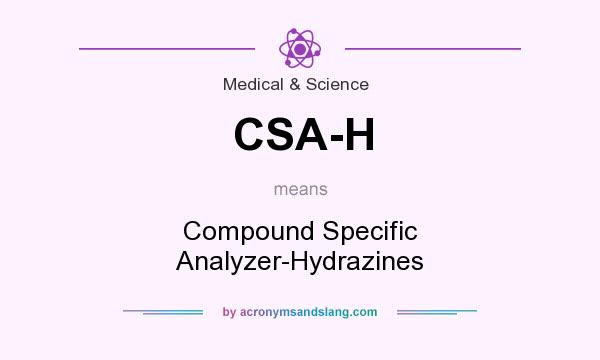 What does CSA-H mean? It stands for Compound Specific Analyzer-Hydrazines