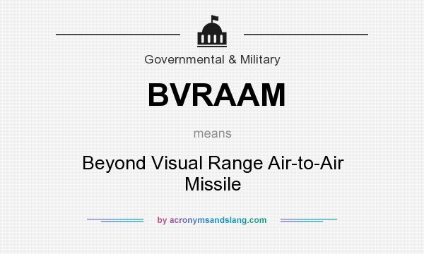 What does BVRAAM mean? It stands for Beyond Visual Range Air-to-Air Missile