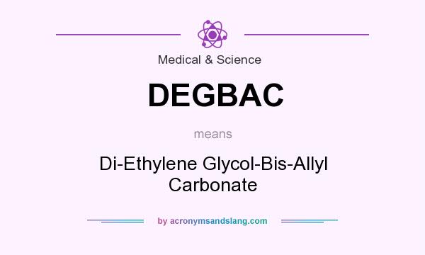 What does DEGBAC mean? It stands for Di-Ethylene Glycol-Bis-Allyl Carbonate