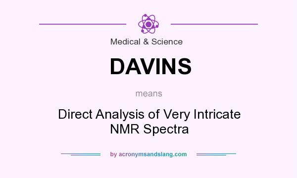 What does DAVINS mean? It stands for Direct Analysis of Very Intricate NMR Spectra