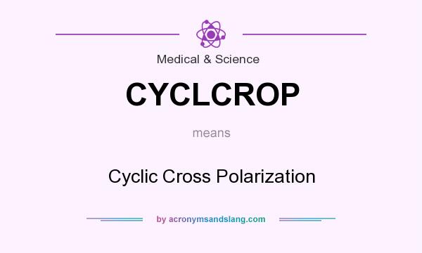 What does CYCLCROP mean? It stands for Cyclic Cross Polarization