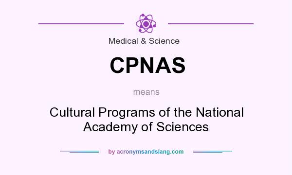 What does CPNAS mean? It stands for Cultural Programs of the National Academy of Sciences