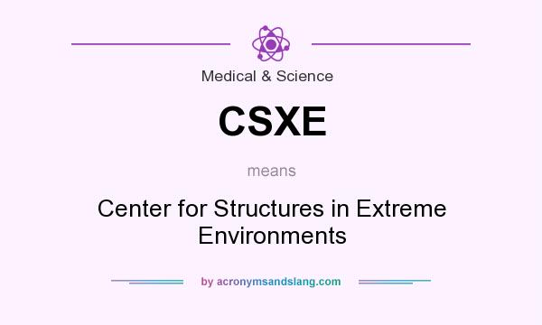 What does CSXE mean? It stands for Center for Structures in Extreme Environments
